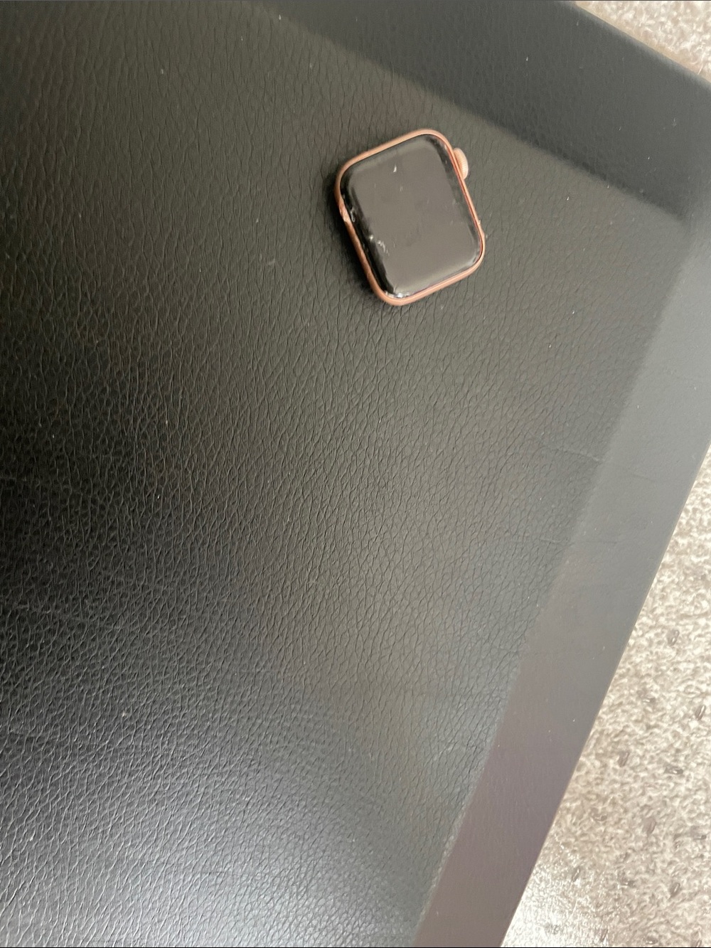 Apple Rose Gold Smartwatch Case with Black Screen